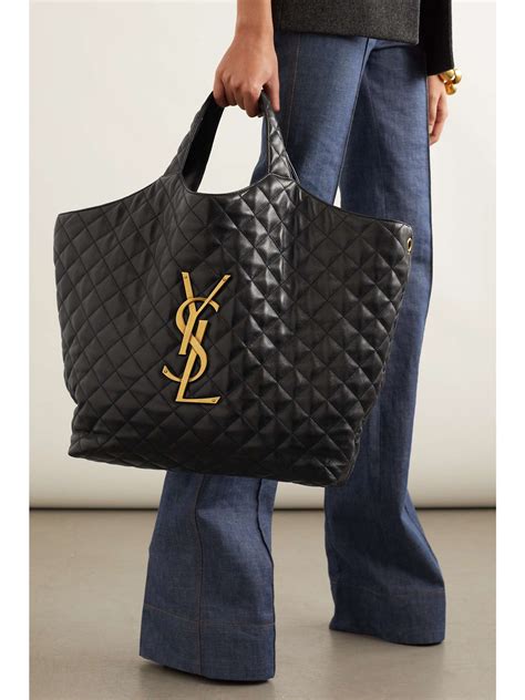 ysl shoping bag|YSL large quilted tote bag.